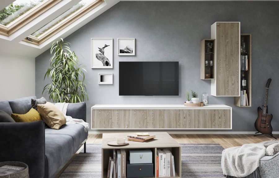 Dnevni regal Laser hrast bergamo
